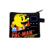 Cartera de monedas de dibujos animados de Pac-Man, monedero con cremallera, tarjetero con temática de videojuegos y bolsa para guardar auriculares - al por mayor