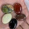 5 Piezas Venta Caliente Transfronteriza 18*25mm Superficie de Anillo Piedra Ágata Cristal Natural Ovalada DIY Joyería Piedra en Bruto