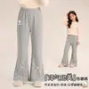 Pantalones casuales acampanados de otoño para niñas 2026 nuevos elegantes pantalones dulces con dobladillo de perlas para niños mayores