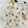 Entity Packing Nube Algodón Verano Nuevo Estilo Pijama para Mujer Delgado Dulce Dibujos Animados Manga Corta Pantalón Corto Conjunto de Ropa para el Hogar