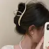 Pinza de Agarre Metálica Simple de Ola de Alto Grado para Parte Trasera de la Cabeza Volumen de Cabello Grande Pinza Tiburón de Cabello Multidisco Pasador de Cabello Tocados para Mujeres
