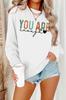Estación Independiente para Mujer Amazon TÚ ERES St. Sudadera suelta con cuello redondo Festival Paric