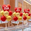 Baoshishi 520 Decoração de Cena para o Dia dos Namorados Balão Flutuante de Mesa Loja de Shopping Balcão Atmosfera Enfeites de Mesa Suporte