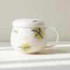 Taza de Té Moji Office Taza de Té para el Hogar Osmanthus Pintado a Mano Taza de Té de Cerámica Taza con Separador de Agua y Té Taza Personal