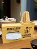 Caixa de Armazenamento Multifuncional de Bambu Porta-Hashi para Restaurante Comercial Caixa de Papel para Guardanapo de Hotel Loja de Macarrão Porta-Hashi para Lenços de Papel