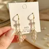 Pendientes de perla geométrica con pasador de plata 925 para mujer, aretes de moda, borla, pendiente de alto nivel, temperamento, pendientes vintage, venta al por mayor