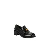 Mocassins pequenos dourados para mulheres, prontos para envio, novo estilo 2026, salto grosso, sapatilhas de calçar, sapatos pequenos de couro estilo britânico retrô