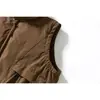 Chaleco Acolchado Retro Japonés con Cuello Alto para Hombre ORIGTEEN, Cálido para Invierno, Protección contra el Frío, Chaqueta de Plumón de Pato Blanco YR170