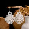 Aretes de Pavo Real Cloisonné Imitación Totem Minoría Miaoli Fénix Aretes de Campana Punto Escénico Aretes Calientes