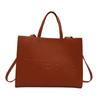 Bolsa Grande de Textura PU Nova Moda para Exportação Bolsa de Mão Bolsa Tote Bolsa de Ombro Retrô Bolsa Grande para o Dia a Dia