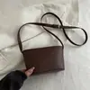 Bolsa Quadrada Pequena Lisa Nova de Verão 2025 com Textura de Alta Qualidade, Simples e Versátil, Bolsa Transversal Feminina Leve e Elegante