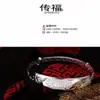 Pulsera de Plata para mujer 999 plata pura dragón y fénix carácter fu pulsera de plata para mujer joyería accesorios de buena venta transfronteriza pulsera regalo