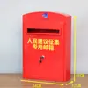 Buzón de Hierro Forjado Estilo Británico Montado en Pared con Cerradura, Caja de Amor