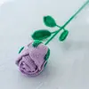 Ramo de Rosas Tejidas a Mano, Ramo de Boda, Hilo Especial para Tejer, Clavel del Día de la Madre, Artículo Popular de Tiktok