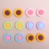 Accesorios de Resina de Girasol de Dibujos Animados DIY Accesorios para el Cabello Pinzas para el Cabello Cuerda para el Cabello Pasador Parches Hecho a Mano Decoración para Funda de Teléfono Materiales