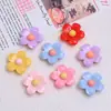 Florcita de Colores Dibujo Animado Hecho a Mano DIY Joyería Pegamento de Crema Resina Accesorios Pequeños Agujero para Pasador Hebilla de Zapato Paquete de Material