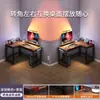 Escritorio de Gaming de Esquina Escritorio de Computadora Escritorio de Escritorio Hogar Doble Escritorio Estantería Mesa de Esquina para Dormitorio Escritorio de Oficina Mesa de Trabajo