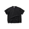 Planetmusic Camiseta de Manga Curta Estilo Étnico Retrô Japonês Masculina de Verão Respirável Gola Henley Camisa Básica 0357