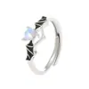 Anillo de flor de circón de doble capa japonés y coreano, diseño de nicho INS femenino, anillo de dedo índice incrustado de diamantes de lujo ligero, ajustable