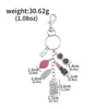Pentagrama en forma de corazón con goteo de aceite de aleación para labio, lápiz labial, gafas de sol, colgante para bolso de hombro, llavero, decoración de bolso, accesorio