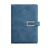 Cuaderno A5 Personalizable con Impresión de Logo, Engrosado con Cierre de Broche, Cuaderno de Oficina para Negocios, Superficie de Cuero Suave, Venta al por Mayor