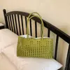 Bolsa de Mão Tecida Diária Vazada, Bolsa Fashion Casual Estilo Francês para Mãe e Filha, Bolsa de Ombro Tendência para o Dia a Dia Estilo Coreano
