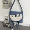 Bolsa Tiracolo Masculina Bolsa Escolar para Estudante Universitário Marca de Moda Ins Japonesa Grande Capacidade Bolsa de Ombro para Ensino Médio Bolsa Tiracolo de Ferramentas