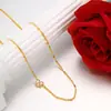 Xuping Colar de Corrente Lisa Fashion e Simples Ouro Imitação Luxo Leve Liga de Cobre Banhado em Cor Dourada 24K Fácil de Usar Colar Diário Atacado