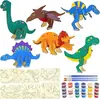 Quebra-Cabeça Estéreo de Madeira 3D Transfronteiriço DIY Graffiti Dinossauro Quebra-Cabeça Infantil Montagem Quebra-Cabeça de Dinossauro Pré-histórico Entretenimento