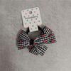 Diadema Dulce para Bebita Cuadros Ligeros Blanco y Negro Bordado Estilo Bosque Mini Lazo Liga para el Cabello Cuerda para el Cabello Banda de Goma