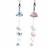 Vibras de Verano Mariposa Rosa Muguete Carrillón Colgante Llavero Cordón para Cartera Cadena de Teléfono Colgante para Bolso