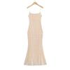 Vestido de Alça com Lantejoulas de Alta Qualidade Francês Verão Novo Sexy Cintura Apertada Emagrecedor Bainha Longa Vestido de Banquete