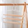 Clip para Pantalones de Madera de Haya Multicapa Transfronterizo con Arte de Hierro Estante Sin Costuras de Lujo Ligero para Uso Doméstico para Colgar Ropa, Pantalones, Bufandas, Toallas y Estante para Pantalones