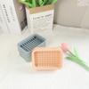 Caja de Jabón Simple para el Hogar Estante de Jabón para Encimera de Baño Estante de Almacenamiento para Baño Malla Gruesa Grande de Doble Capa con Drenaje