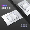Tipo 118 Diseño de Vidrio Templado Tecla de Piano Blanca Enchufe de Interruptor 16/20A Enchufe Universal Estándar Americano, Británico y Europeo