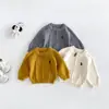 Cárdigan de Punto Bordado de Dibujos Animados para Bebé Dianxi para Niños, Nueva Chaqueta Suéter Casual Simple Estilo Coreano de Otoño