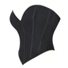 Top Tubo com Padrão Fosco Preto Personalizado Sexy Palaciano Feminino Corset Fofo em Formato de Coração Modelador Ombro a Ombro