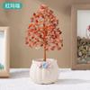 Grava de Cristal Natural Base de Maceta de Cerámica Árbol de Cristal Adornos de Regalo de Apertura Árbol de la Fortuna para Escritorio de Hogar Oficina