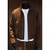 Chaqueta de aviador con cuello alto y tie-dye de otoño para hombre, marca elegante y moderna para hombres jóvenes, nueva chaqueta de cuero casual americana 2026 para hombre