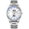 Ventas Directas de Fábrica Transfronterizas Relojes de Hombre al por Mayor Transmisión en Vivo Douyin Cristal de Luz Azul Casual Acero Inoxidable Relojes de Cuarzo para Hombre