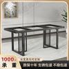 Suporte de Perna de Mesa de Ferro Forjado Suporte de Perna de Mesa de Jantar de Laje de Rocha Mármore Metal Mesa de Escritório Mesa de Chá Suporte de Perna Prateleira de Mesa de Chá de Placa Grande