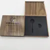 Empaque de Terminal Caja de Madera Almacenamiento Soporte Interior Impresión de Logo Música para Coche Tapa abatible Caja de Empaque USB Digital