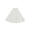 Vestido Branco Fofo para Meninas Qiuduo Verão 2025 Nova Moda Infantil Saia Simples Sem Mangas Saia Longa para Bebê