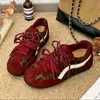 Venta Caliente Zapatos de Entrenamiento Alemanes con Cordones Estilo Retro para Mujer 2026 Otoño Nuevos Zapatos de Carreras de Suela Fina con Plataforma Oculta Zapatos Deportivos Casuales para Mujer