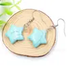 Venta Caliente Transfronteriza Pendientes de Estrella de Piedra Natural de 2 cm Colgante de Moda Pendientes de Estrella de Cinco Puntas de Piedra Semipreciosa Colgante de Cristal