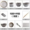 Juego de Cuenco para Olla Caliente Cerámica Estilo Japonés, Plato, Plato Hondo y Palillos para Una Persona, Juego de Tres Piezas para Mesa de Hotel, Vajilla Estilo Chino de Cerámica Gruesa Negra