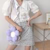 Bolsa Macaron Estilo Japonés Linda Flor Pequeña Bolso de Mujer Estilo Japonés y Coreano chic Bolso Cruzado Estilo Casual Simple
