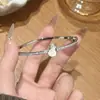 Novo Bracelete de Latão com Fivela cravejada de Zircônia de Cristal Bracelete Super Brilhante Totalmente cravejado de Diamantes Jóia de Mão Elegante de Luxo Leve