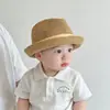 Sombrero para bebé para primavera y verano, sombrero de paja, sombrero de jazz elegante y sencillo para niños y niñas, versión coreana, adecuado para salir, sombrero de sol transpirable