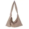 Bolso Tote de Cuero Suave Color Sólido Minimalista Relajado Estilo Coreano para Mujer con Diseño de Nudo, Gran Capacidad, Hombro Único, Bajo el Brazo, para Viajar al Trabajo, Bolso Casual